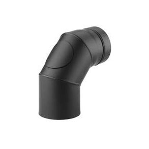 Røgrør ø80 UHT - 90 bøjning m/renselem