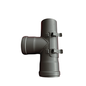 Røgrør, ø80 T-sektion F/F m/renselem