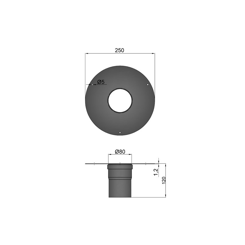 Uniko murb&oslash;sning 25cm rosette - &oslash;80