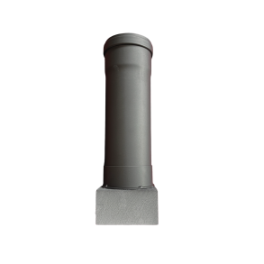 Røgrør, ø80 startfod m/kalciumsilikat