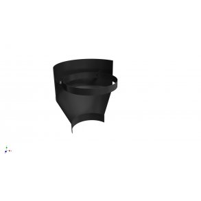 Varmeskjold f/røgrørsovergang ø80/ø150-155