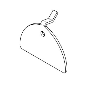 Deflektor f/pilleudløb